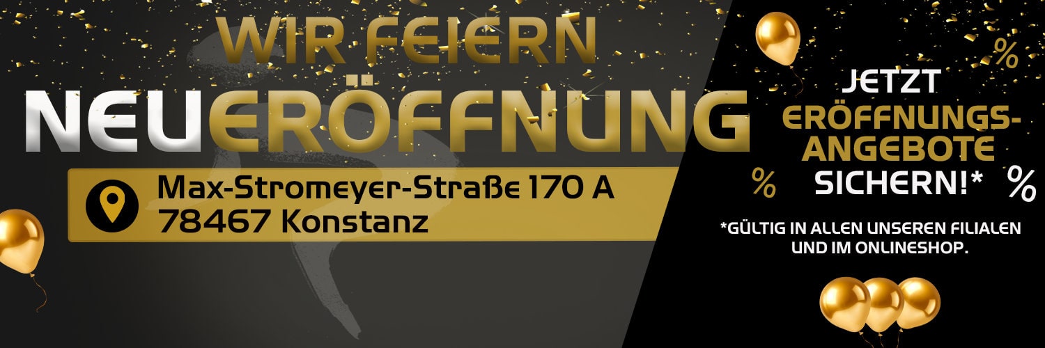 Banner Neueröffnung in Konstanz